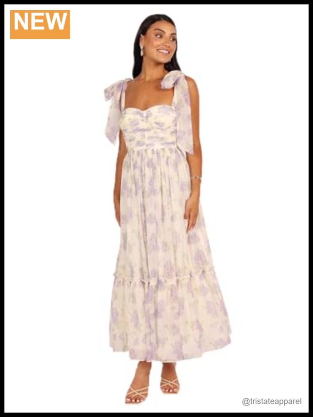 Petal & Pup Floret Midi Dress Sweetheart Neck Sleeveless Cocktail Party